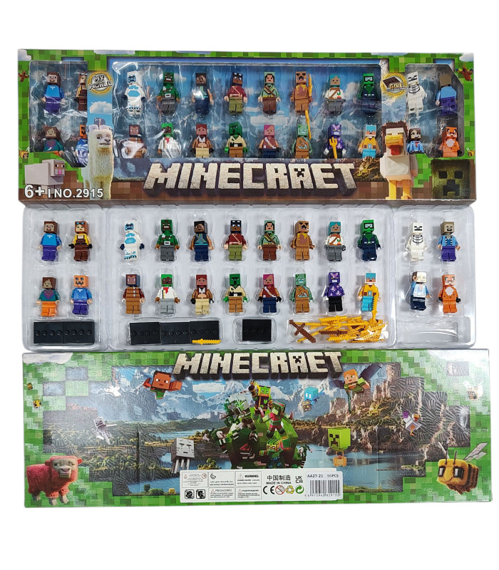 Подарункові набори фігурок Minecraft зі зброєю 24in1 AA27-21