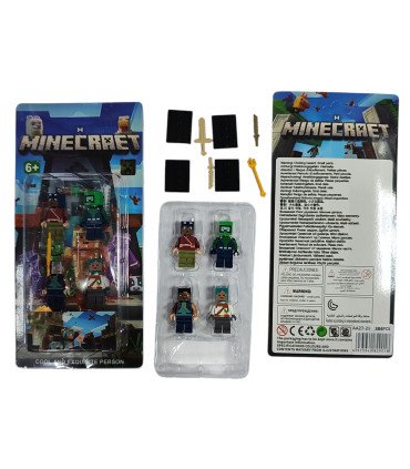 Коллекционные фигурки Minecraft с оружием 4in1 AA27-29