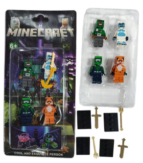 Подарочные наборы фигурок Minecraft с оружием 4in1 AA27-30 оптом, Minecraft , 1,60 $