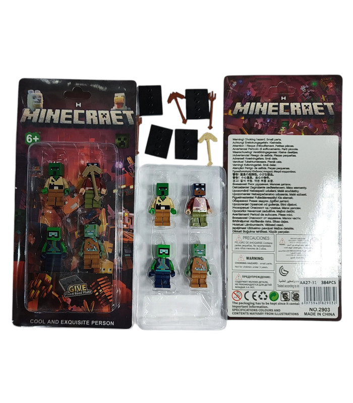 Пластмасові фігурки Minecraft зі зброєю 4 в 1 AA27-31