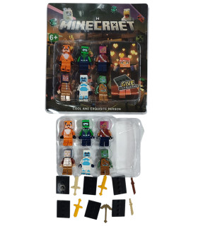 Коллекционные фигурки Minecraft с оружием Майнкрафт 6 в 1 AA27-37 оптом, Minecraft , 2,00 $
