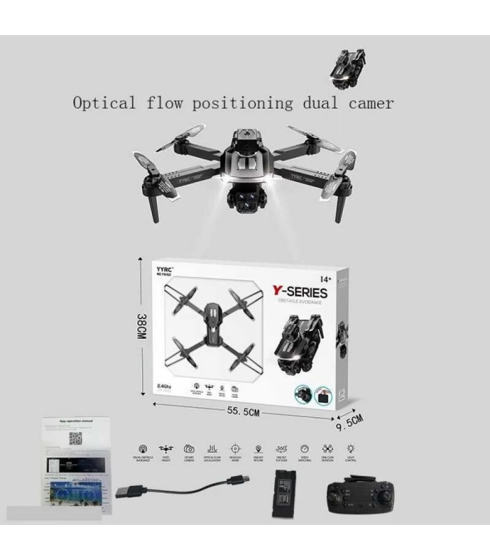 Складаний WIFI дрон з камерою 4K YYRC Y615D BB23-4