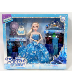 Эльза Фрозен Elsa Frozen с гардеробом BB30-6